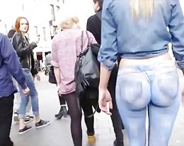 Cfnm mies Rebecca Linares saa kasvojen